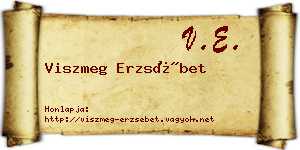 Viszmeg Erzsébet névjegykártya