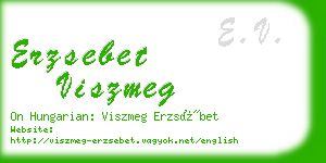 erzsebet viszmeg business card